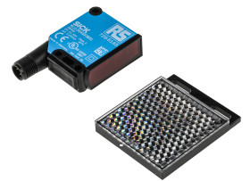 Czujniki fotoelektryczne Retrorefleksyjny w obudowie prostokątnej RS PRO NPN zakres 150 mm → 10 m. LED