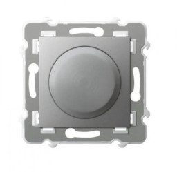 SZAFIR Ściemniacz uniwersalny do obciążenia żarowego, halogenowego oraz LED srebrny ŁP-8ZL2/m/18