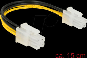 85450 cable mainboard, P4 4 Pin male &gt; P4 4 Pin male, 15 cm