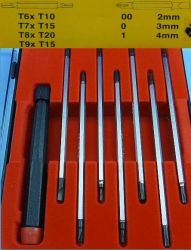 PREC.TORXY T6-T20,PŁ2,3,4,KRZYŻ.00,0,1