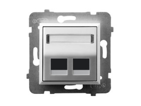 ARIA Obudowa gniazda podwójnego typu Keystone skośna biały GPK-2US/p/00 OSPEL