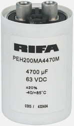 Kondensator 220μF 385V dcmontażśrubowy KEMET 36.6 x 54.5mm