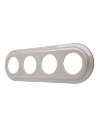 CERAMICZNA RAMKA CZTEROKROTNA PODTYNKOWA PASTELOWA OLIWKA