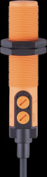 Capacitive sensor, PNP, IO-Link, flush mounting M18, not flush, 1 Form A (N/O) + 1 Form B (N/C), 30 V (DC), 200 mA, KG6001