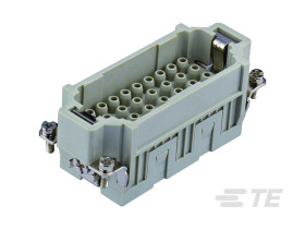 Wkładka złącza dużej mocy 32-pinowe TE Connectivity 16A 32P Męski Połączenie zagniatane Montaż na panelu