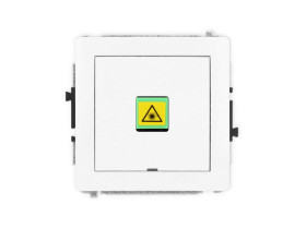 DECO Mechanizm gniazda światłowodowego/optycznego pojedynczego, bez pola opisowego biały mat 25DGOPBO-1 KARLIK