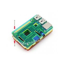 Obudowa Raspberry Pi 3/2/B+ tęczowa typ A - Waveshare 10644