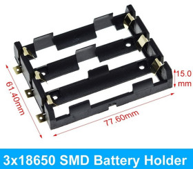 KOSZYK NA 3 AKUMULATORY 18650 (KOSZ-18650-PCB3)