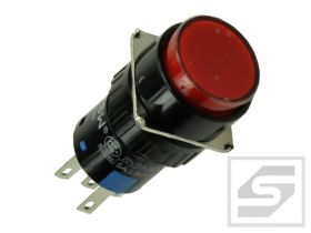 Przełącznik LAS1-AY-11Z/R/12V;ON-ON czerw.;podś.LED12V;5A/250V;bistab.