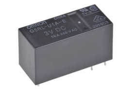 Przekaźnik monostabilny 24V dc SPST Omron 840mW, montaż PCB 686 Ω