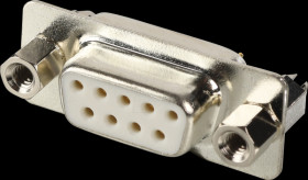 101-09-2-3-CL D-SUB socket, 9-pin, rotated contacts, gold plated