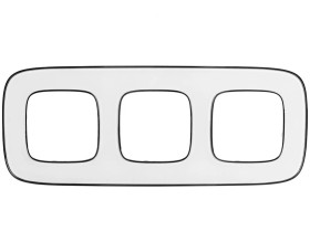 VALENA ALLURE Ramka potrójna lustro białe 754423