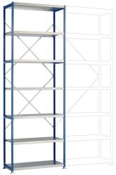 Manuflex RP1620.5012 Moduł podstawowy regału 100 kg (S x W x G) 970 x 2500 x 600 mm stal malowany proszkowo niebieski bł
