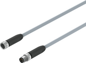 Kabel do siłownika/czujnika Złącze A M8 liczba rdzeni 4 długość 2.5m Rodzaj A Męskie Złącze B M8