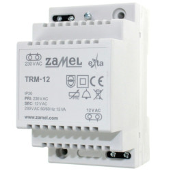 Transformator TRM-12 230/12V AC 15VA Exta Zamel