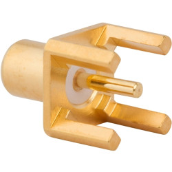 SMB panel socket 50 Ω, solder connection, straight, 903-409J-53P