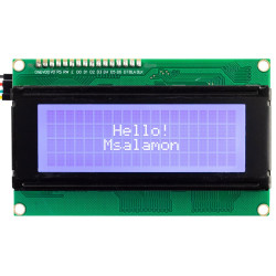 Wyświetlacz LCD 4x20 znaków niebieski z konwerterem I2C