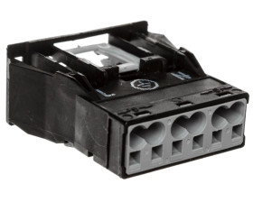 Gniazdo 3-torowe 250V 25A czarne z mocowaniem zatrzaskowym 770-703 WINSTA /100szt./