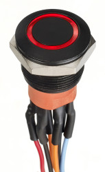 Nasadka przełącznika Chwilowy DPDT średnica wycięcia 19.2mm, montaż panelowy APEM