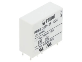 Przekaźnik: elektromagnetyczny SPDT Ucewki: 24VDC 16A RM83 RM83-3011-25-1024