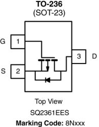 SQ2361EES Automotive P-Channel 60 V (D-S) 175 &#176;C MOSFET