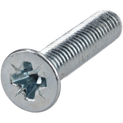 R-TECH 337077 Pozi Countersunk Machine Screws BZP M4 20mm - Pack Of 100