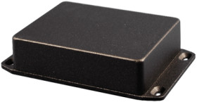 Aluminum die cast enclosure, (L x W x H) 120 x 120 x 59 mm, black (RAL 9005), IP54, 1590UFLBK