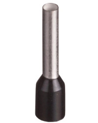 Końcówka tulejkowa izolowana TI 1,5mm2/10mm czarna cynowana TI1,5L10x500 /500szt./