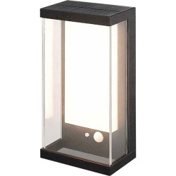 V-TAC 23032 Solar Outdoor Wall Light with Motion Detector Black 1W LED
