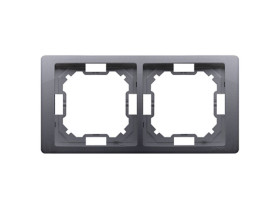 SIMON BASIC NEOS Ramka 2 podwójna uniwersalna srebrna matowa metalizowana BMRC2/43 KONTAKT SIMON