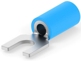 Insulated forked cable lug, 1.25-2.0 mm², AWG 16 to 14, M3.5, blue, 2-1377173-6