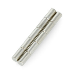 Magnes neodymowy okrągły Calamit N35/Ni 5x10mm - 10szt.