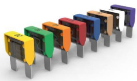 Automotive flat fuse, 50 A, 32 V, red, (L x W x H) 29.2 x 8.9 x 34.3 mm, 343437