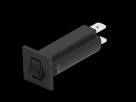 Circuit breaker, thermal, 1 pole, 0.25 A, 32 V (DC), 250 V (AC), faston plug 6.35 mm, snap-in, 1-1393250-9