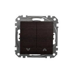 Przycisk żaluzjowy, wenge, efekt drewna, Sedna Design i Elements SDD181114