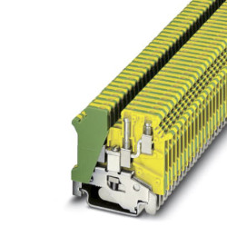 Złączka szynowa bezpiecznikowa Phoenix Contact poziomy: Podwójny 24 → 14AWGŚruba UK 3-TWIN-PE