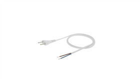 Przewód Z Płaską Wtyczką B/U H03vvh2-F 2X0,75 Biały S-13-0,75-2-1 /2M/