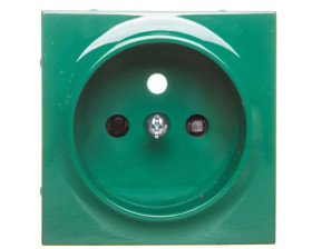 Simon 54 Pokrywa gniazda pojedynczego z przesłonami zielona DGZ1ZP/33