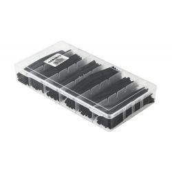 Rurki termokurczliwe czarne - zestaw 100 sztuk