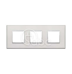 Ramka ozdobna Eikon Evo, 2+2+2M, Silver, 21644.07.01