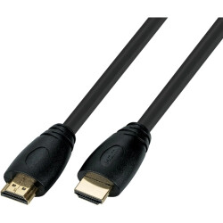 Connection cable, UltraFlex + UL, 15 m, black, HDMI plug type A, straight to HDMI plug type A, straight, HDMI-MME-15,0M-UF