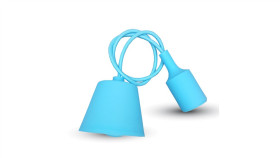 Oprawa Wisząca Silikonowa Vt-7228 E27 Jasny Niebieski 3482