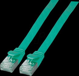 K5545GN.1,5 Cat.6a flat patch cable, U/FTP, 1.5m, green