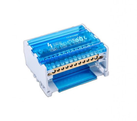 Blok rozdzielczy na szynę TH35 lub do pow. Płaskich 40A 4x13 FJ-413/40B 90240