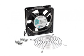 Zestaw: wentylator DN-FAN120S, osłona metalowa DN-FAN120/GR, wkręt DN-FAN-M4.8 - 8 szt DN-FAN120S-KIT
