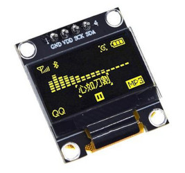 Wyświetlacz OLED 0.96 cala I2C IIC 4 PIN ŻÓŁTY (ARD-OLED96-4YE)