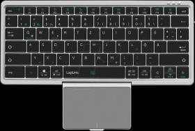 ID0214 Wireless keyboard, Bluetooth/wireless, grey, German layout