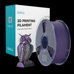 SUNLU SILK PLA+ 1.75mm 1kg DUAL Color Black Purple, multi, wielokolorowy, jedwabisty