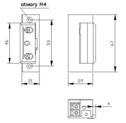 ZACZEP ELEKTRA R4 Z PAMIĘCIĄ Z BLOKADĄ SYMETRYCZNY 24V