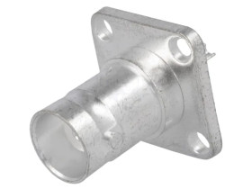 Złącze BNC żeńskie proste 50 ohm lutowanie teflon srebrzony 1-1337446-0